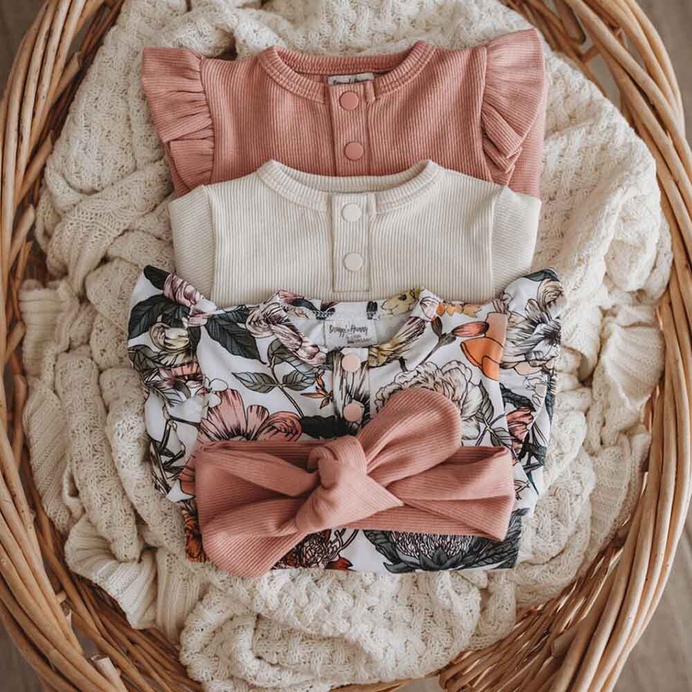 Rose Ribbed Organic Topknot - Image 6