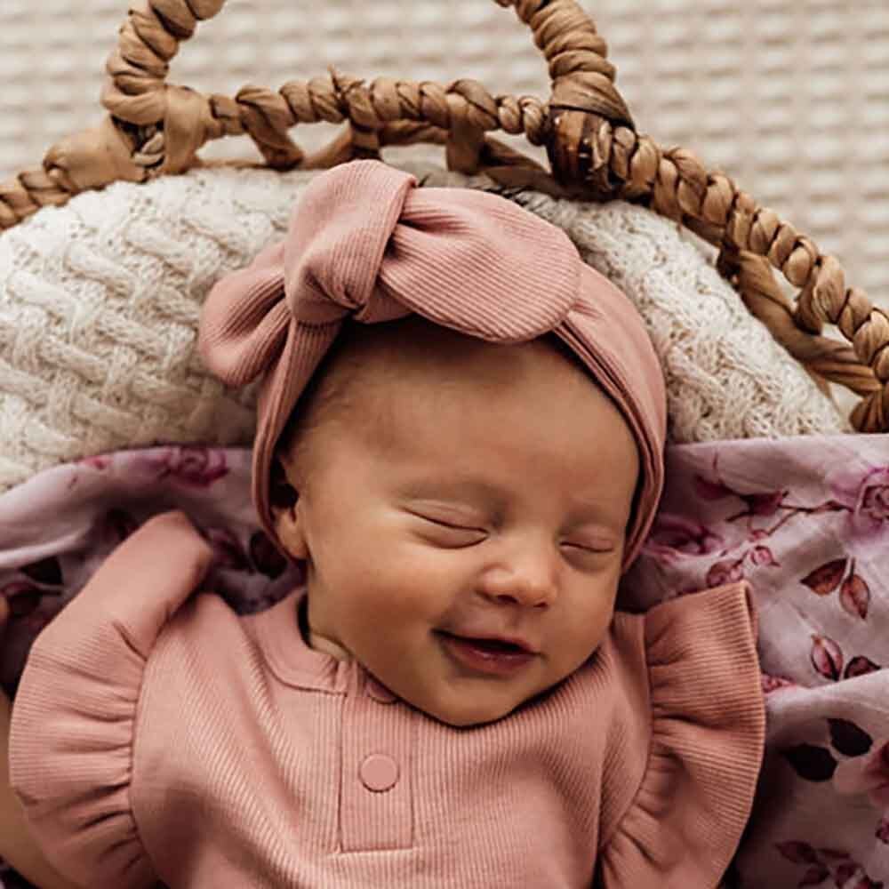 Rose Ribbed Organic Topknot - Image 7