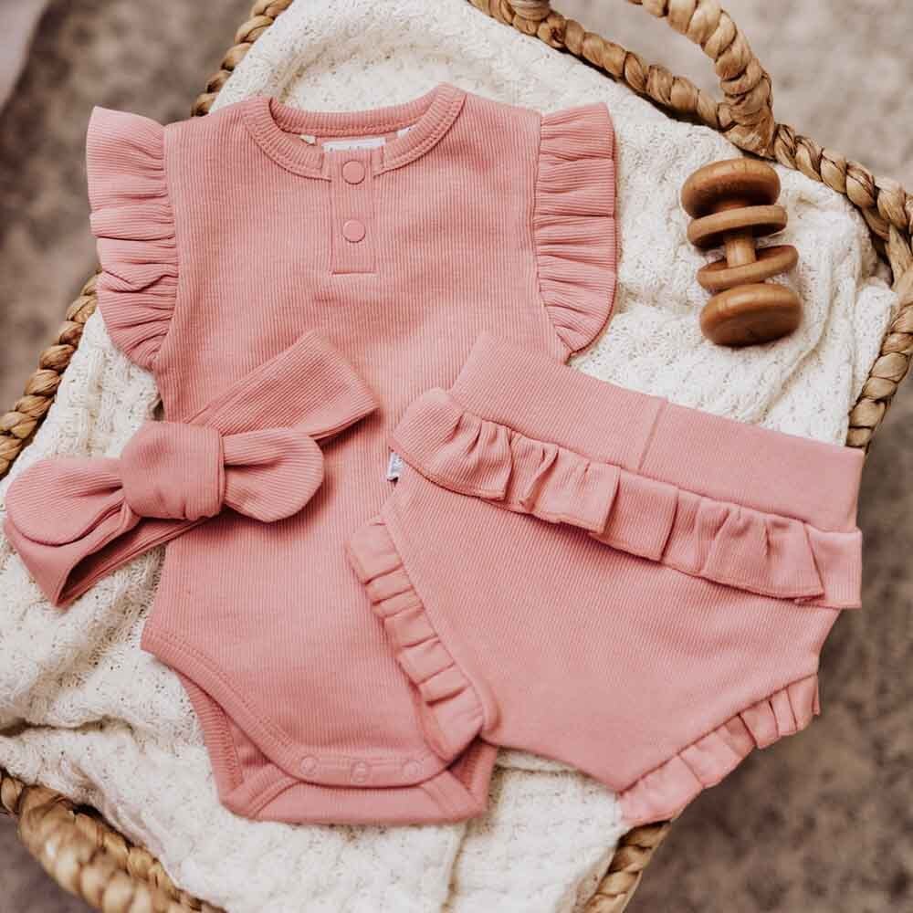 Rose Ribbed Organic Topknot - Image 8