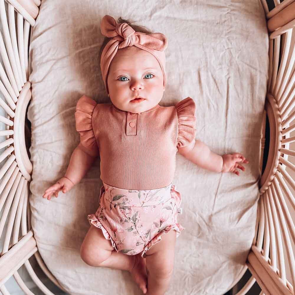 Rose Short Sleeve Organic Bodysuit - Image 7