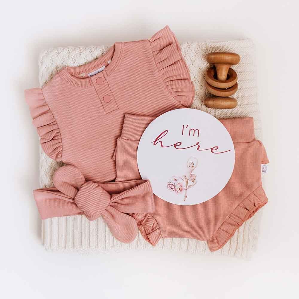 Rose Short Sleeve Organic Bodysuit - Image 9