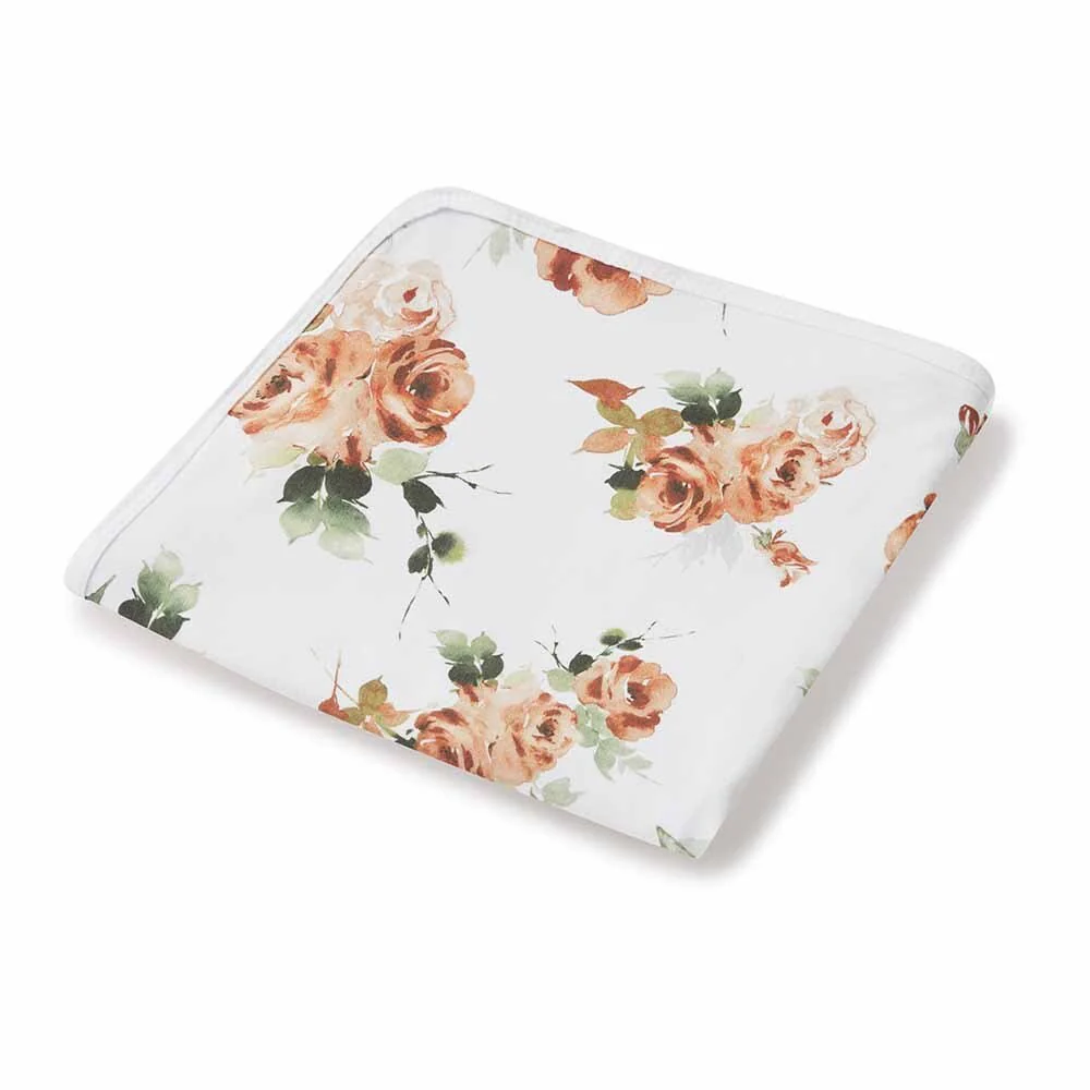 Rosebud Organic Jersey Wrap & Topknot Set - Image 4