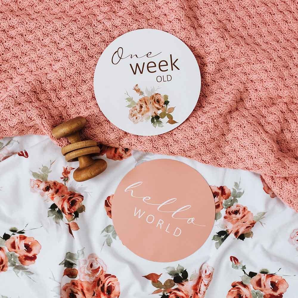 Rosebud & Pink Sand Reversible Milestone Cards - Image 5