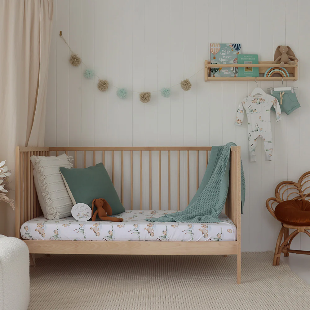 Sage Diamond Knit Organic Baby Blanket - Image 3