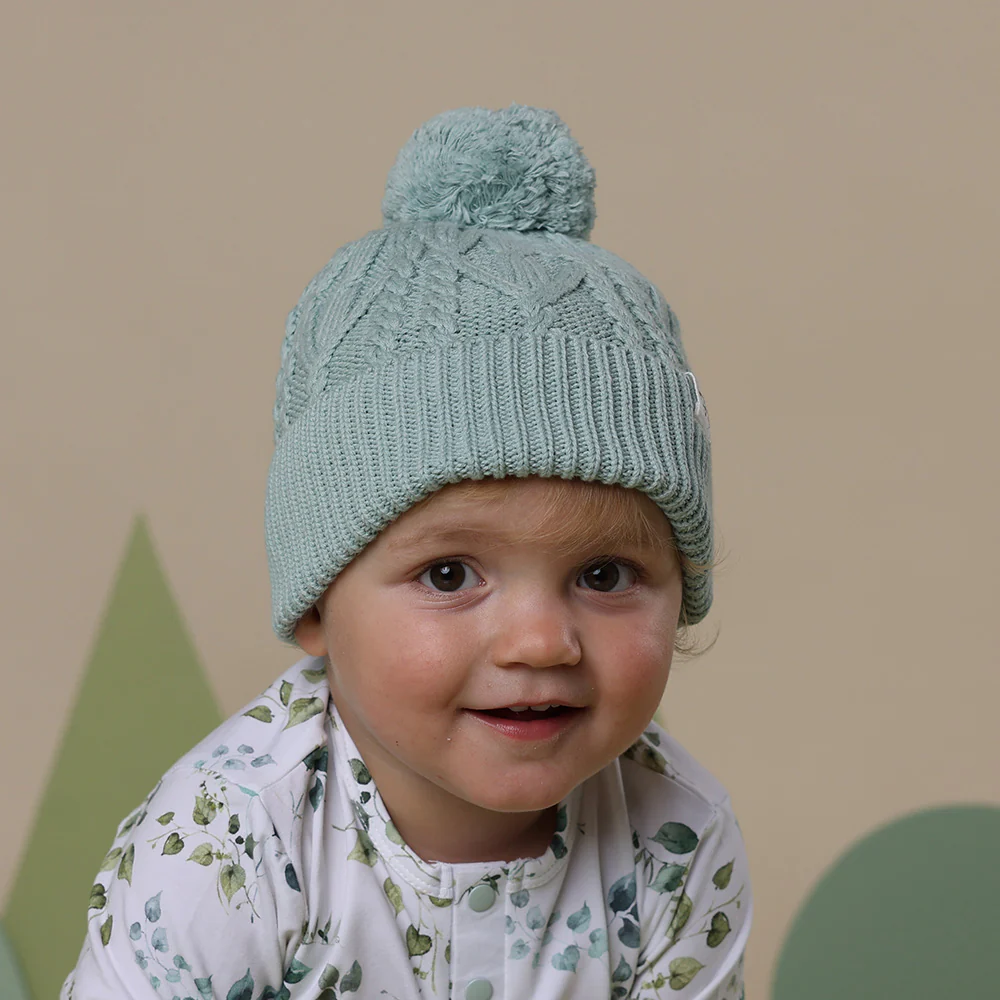Sage Organic Baby Knit Beanie - Image 3
