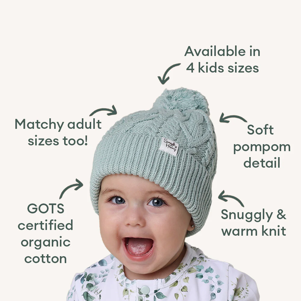 Sage Organic Baby Knit Beanie - Image 4