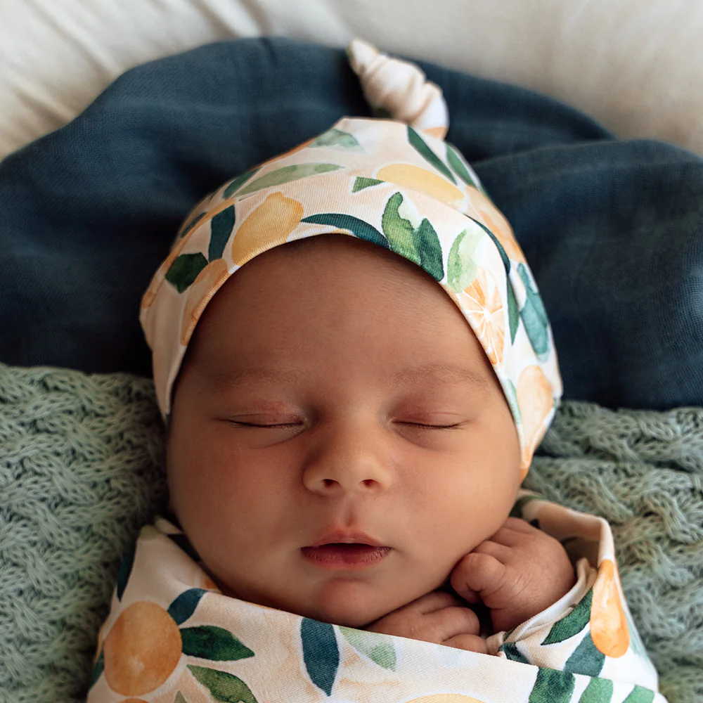 Sunny Citrus Organic Knotted Beanie - Image 3