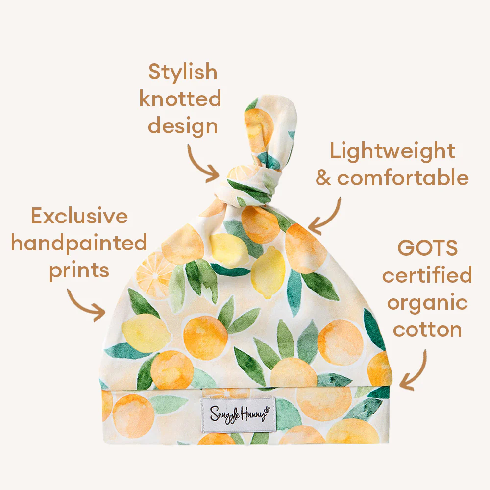 Sunny Citrus Organic Knotted Beanie - Image 4