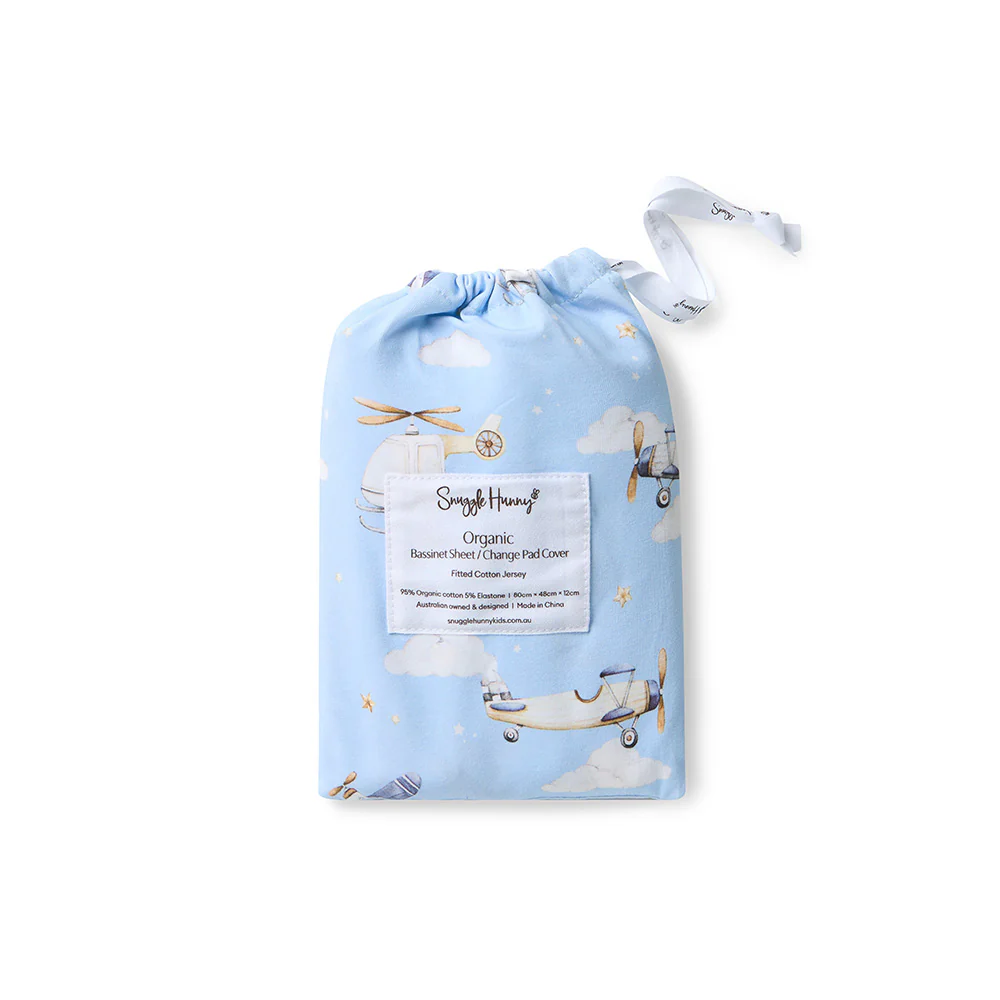 Taking Flight Organic Bassinet Sheet / Change Pad Cover - Image 3