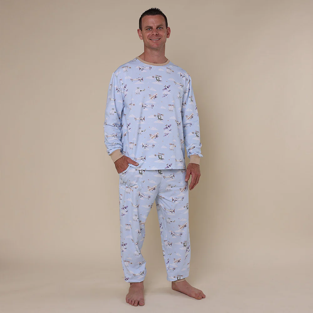 Taking Flight Organic Mens Long Sleeve PJ Set - Image 2