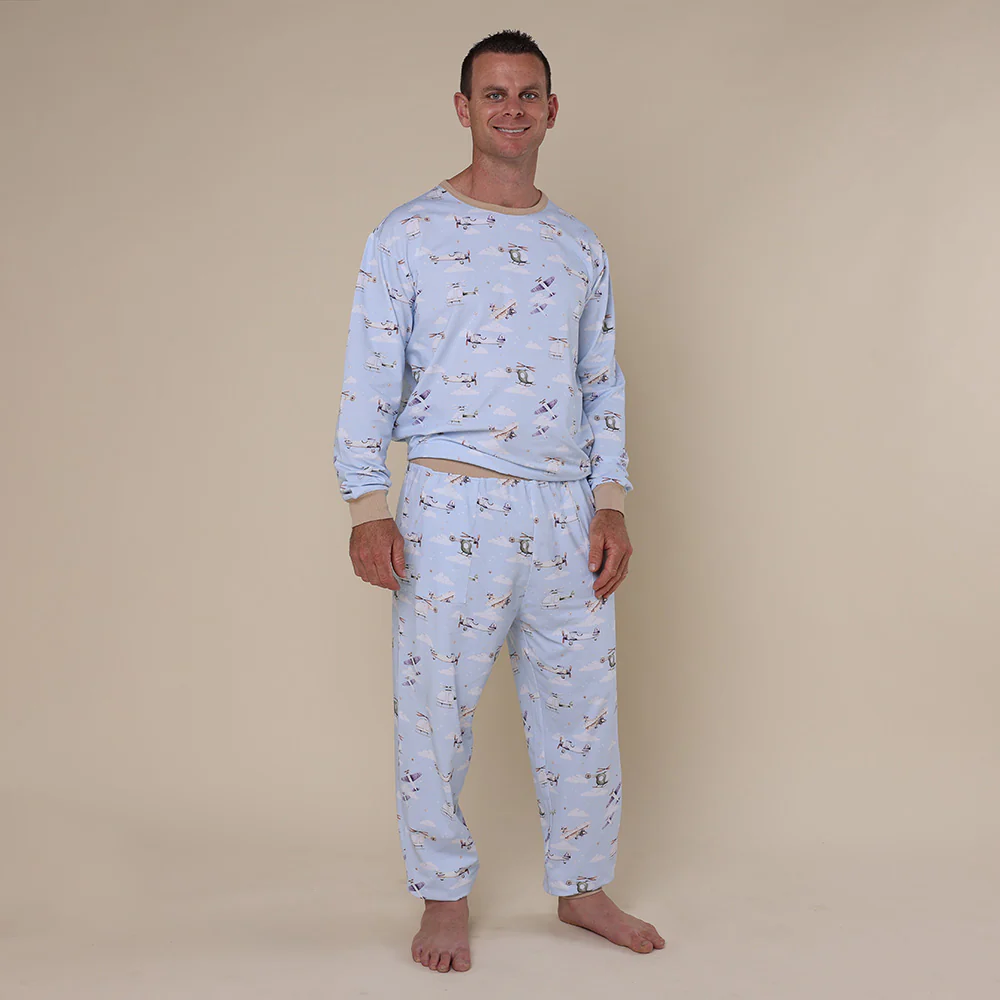 Taking Flight Organic Mens Long Sleeve PJ Set - Image 5