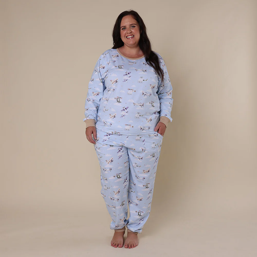 Taking Flight Organic Womens Long Sleeve PJ Set - Image 3