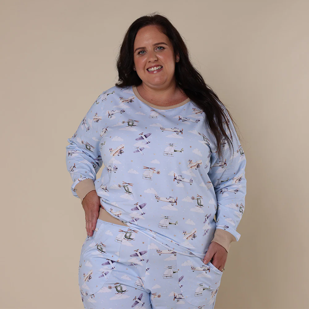 Taking Flight Organic Womens Long Sleeve PJ Set - Image 6