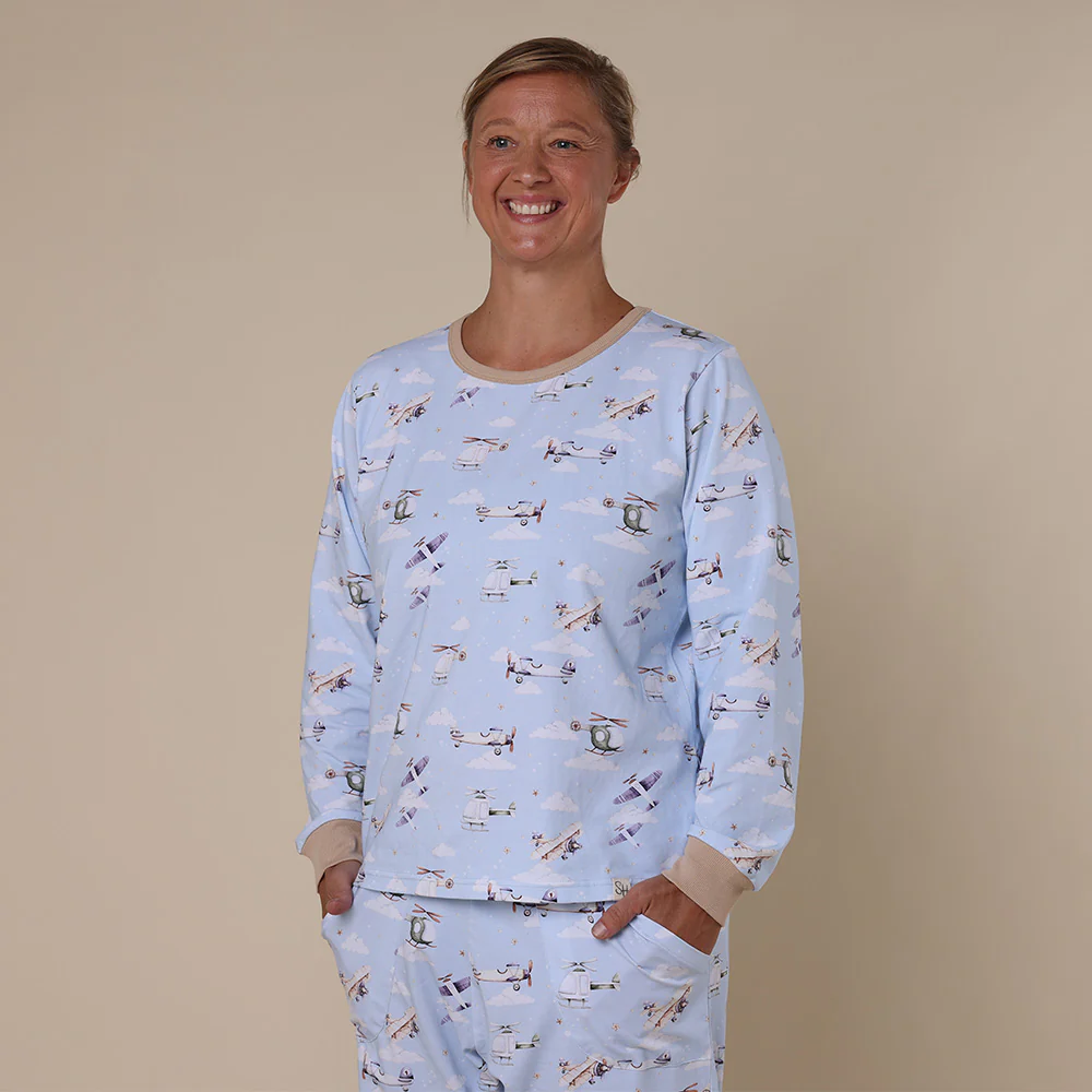 Taking Flight Organic Womens Long Sleeve PJ Set - Image 8