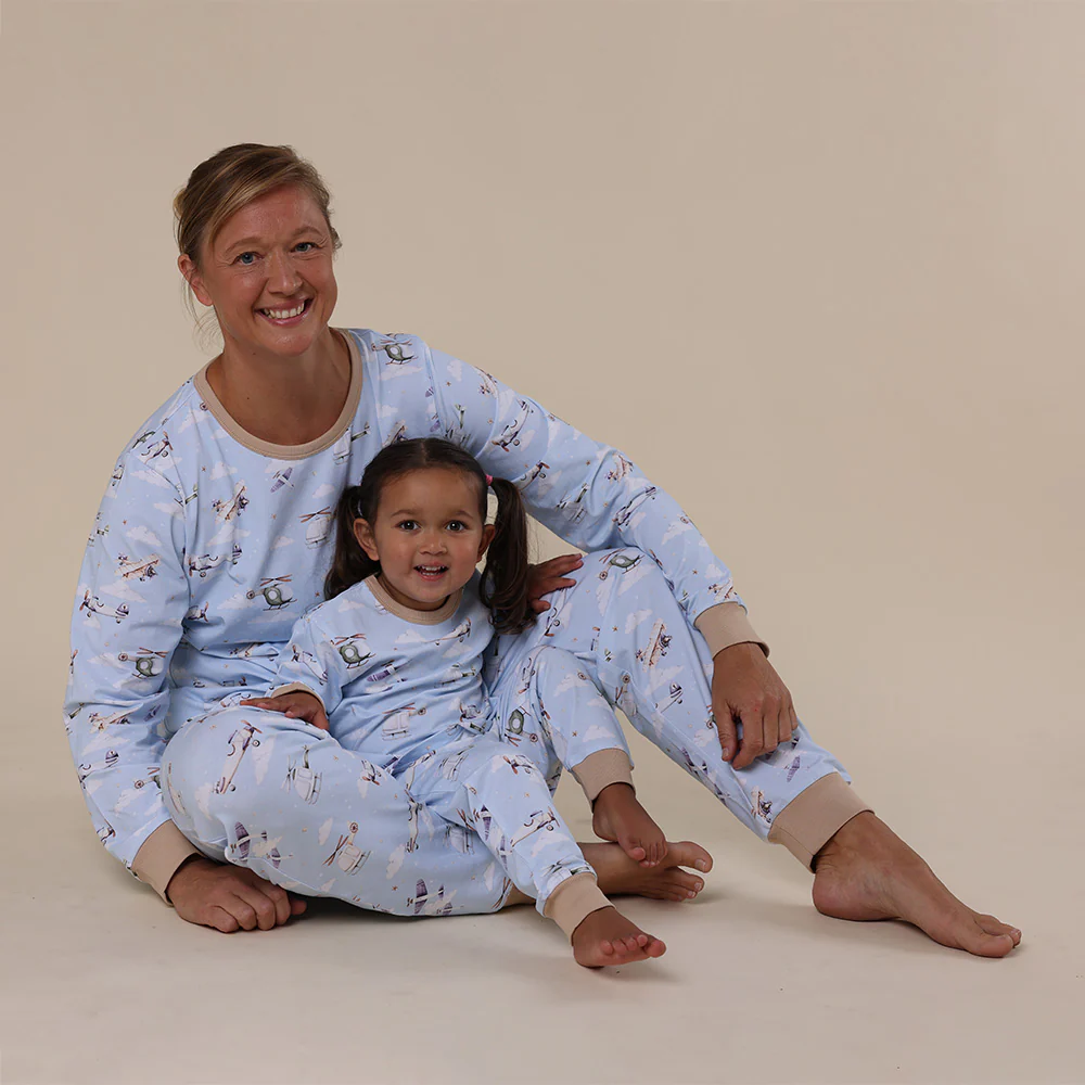 Taking Flight Organic Womens Long Sleeve PJ Set - Image 9