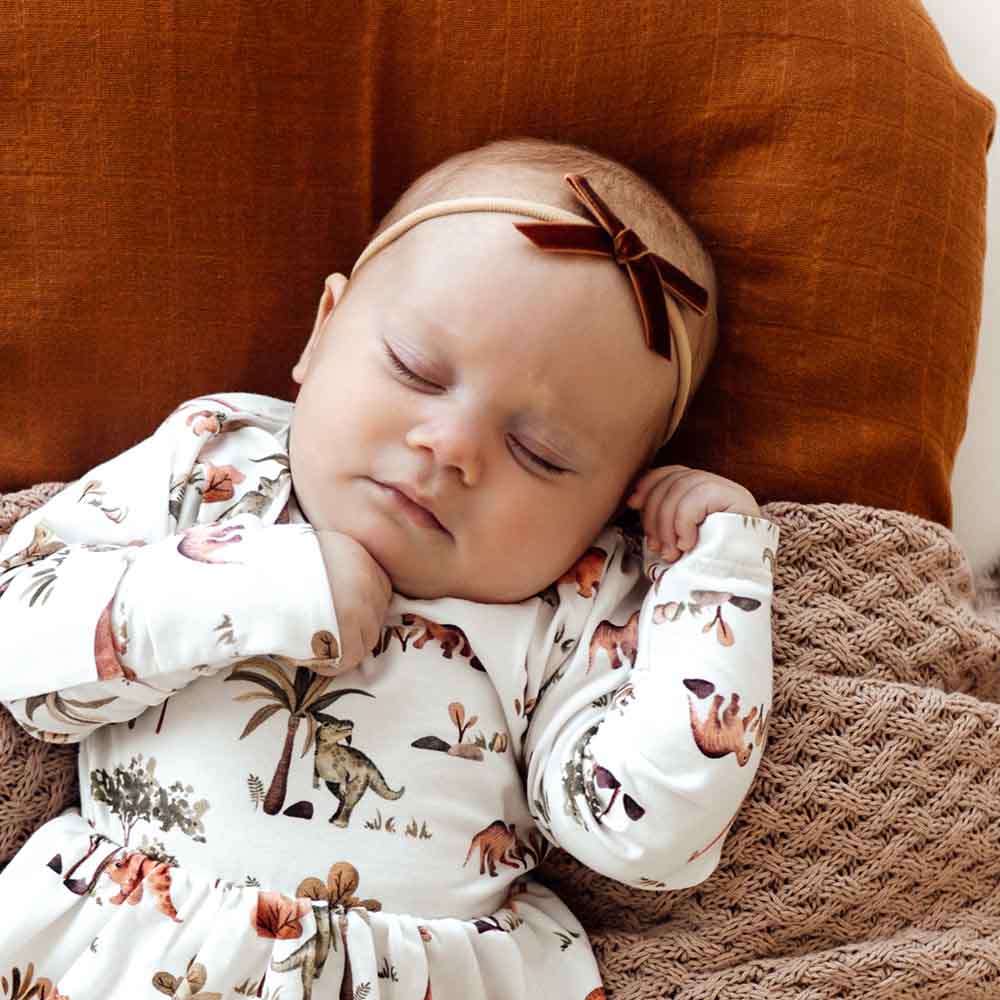 Toffee Velvet Bow - Image 3