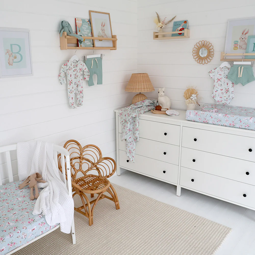 White Rabbit Organic Bassinet Sheet / Change Pad Cover - Image 4