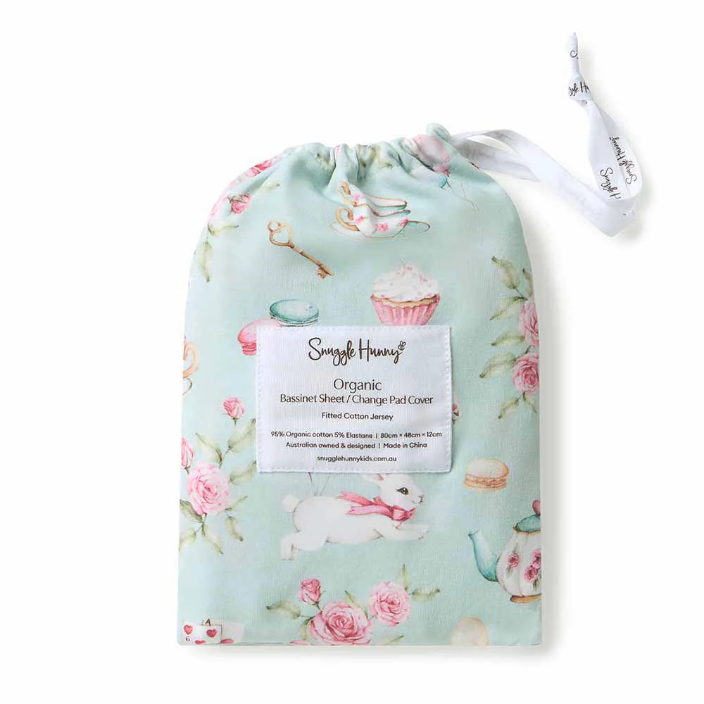 White Rabbit Organic Bassinet Sheet / Change Pad Cover - Image 5