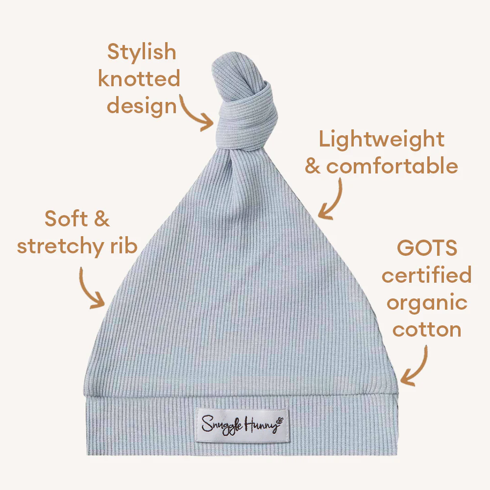 Zen Ribbed Organic Knotted Beanie - Image 4